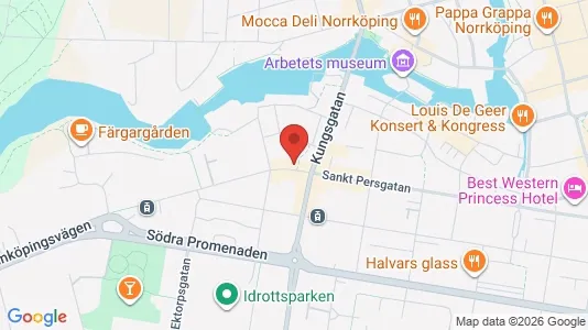 Lägenheter att hyra i Norrköping - kort over placeringen