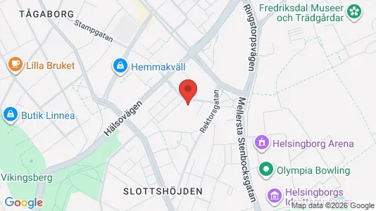 Lägenheter att hyra i Helsingborg - kort over placeringen