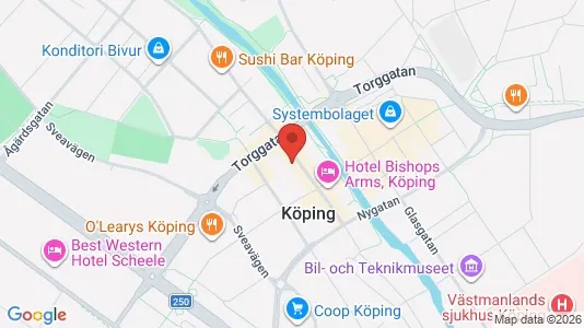 Lägenheter att hyra i Köping - kort over placeringen