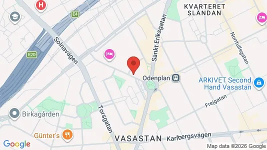 Lägenheter att hyra i Vasastan - kort over placeringen