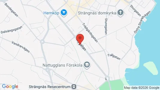 Lägenheter att hyra i Strängnäs - kort over placeringen