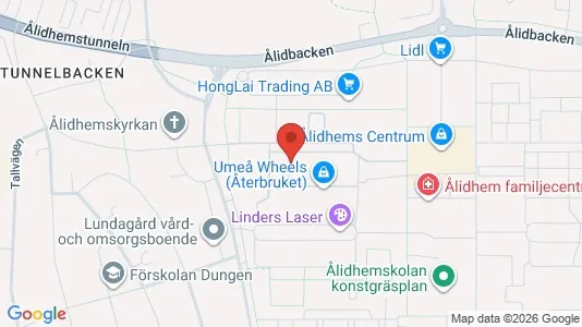 Lägenheter att hyra i Umeå - kort over placeringen