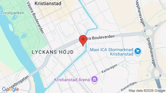 Lägenheter att hyra i Kristianstad - kort over placeringen