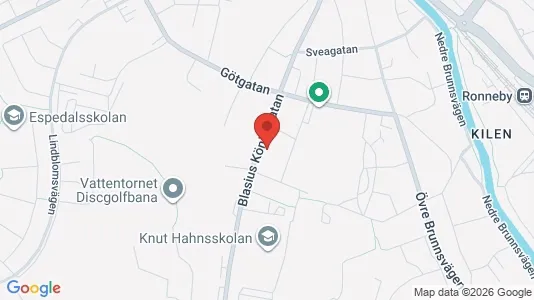 Lägenheter att hyra i Ronneby - kort over placeringen