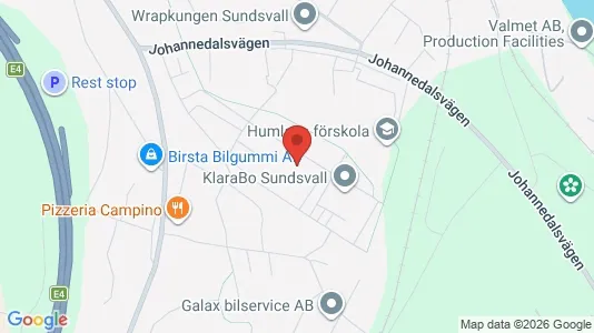 Lägenheter att hyra i Sundsvall - kort over placeringen