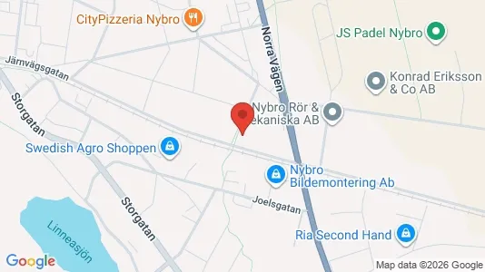 Lägenheter att hyra i Nybro - kort over placeringen