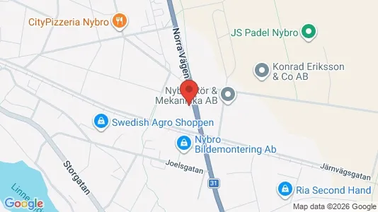 Lägenheter att hyra i Nybro - kort over placeringen
