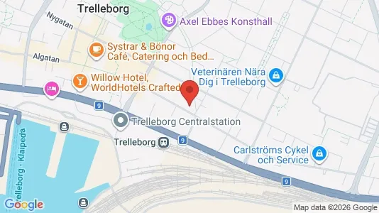 Lägenheter att hyra i Trelleborg - kort over placeringen