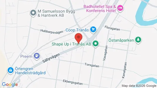 Lägenheter att hyra i Tranås - kort over placeringen