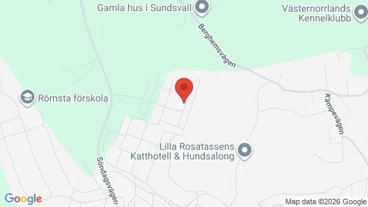 Lägenheter att hyra i Sundsvall - kort over placeringen