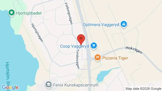 Lägenheter att hyra i Vaggeryd - kort over placeringen
