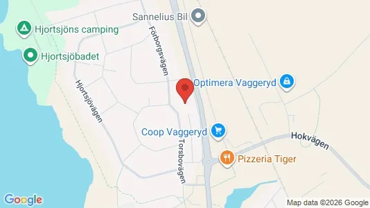 Lägenheter att hyra i Vaggeryd - kort over placeringen