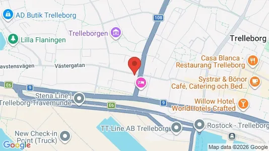 Lägenheter att hyra i Trelleborg - kort over placeringen