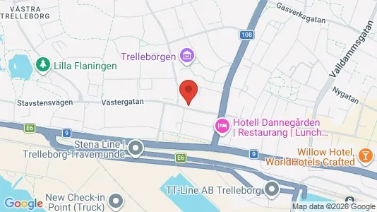Lägenheter att hyra i Trelleborg - kort over placeringen
