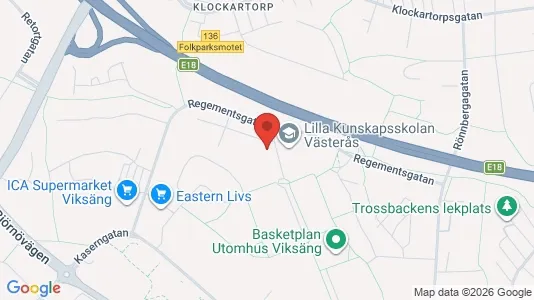 Lägenheter att hyra i Västerås - kort over placeringen