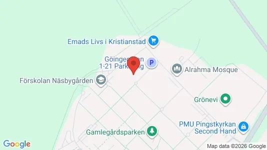 Lägenheter att hyra i Kristianstad - kort over placeringen