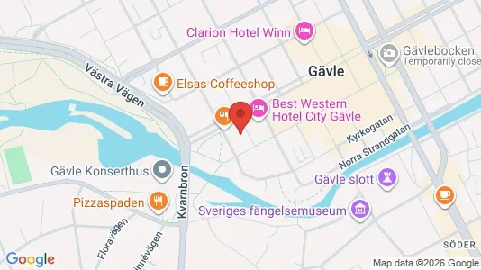 Lägenheter att hyra i Gävle - kort over placeringen