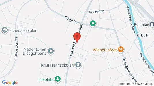 Lägenheter att hyra i Ronneby - kort over placeringen