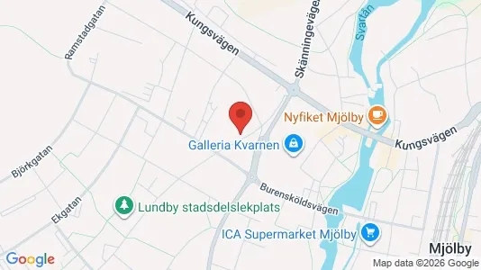Lägenheter att hyra i Mjölby - kort over placeringen