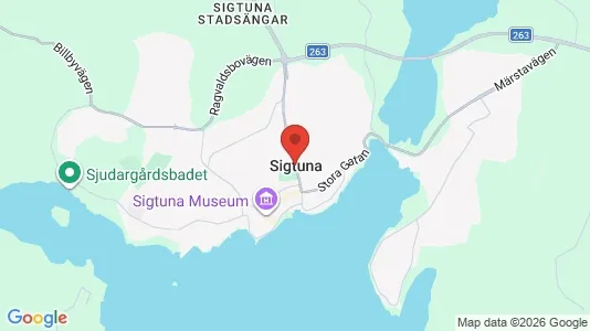 Hus att hyra i Sigtuna - kort over placeringen