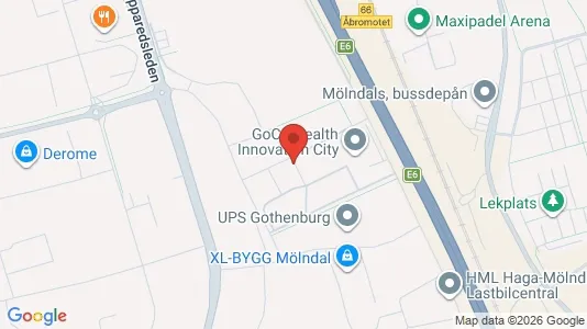 Lägenheter att hyra i Mölndal - kort over placeringen