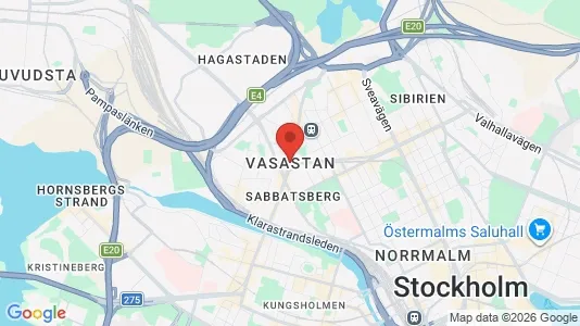 Rum att hyra i Vasastan - kort over placeringen