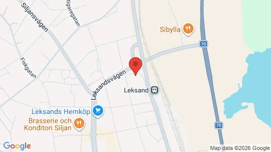 Lägenheter att hyra i Leksand - kort over placeringen