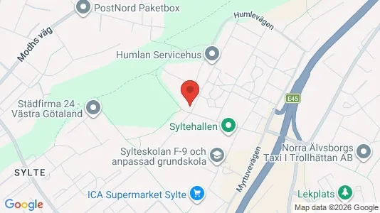 Lägenheter att hyra i Trollhättan - kort over placeringen