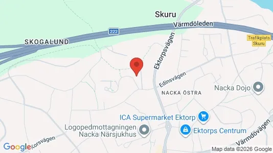 Lägenheter att hyra i Nacka - kort over placeringen