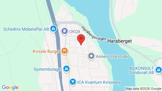 Lägenheter att hyra i Sundsvall - kort over placeringen
