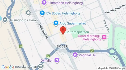 Lägenheter att hyra i Helsingborg - kort over placeringen