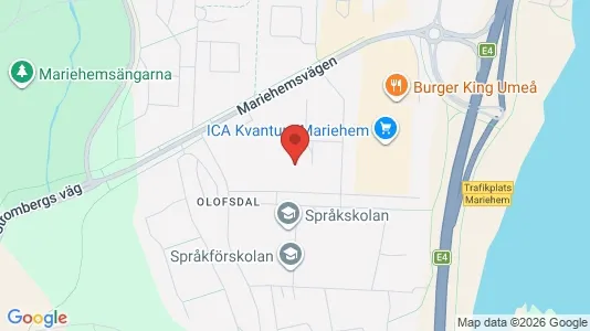 Lägenheter att hyra i Umeå - kort over placeringen