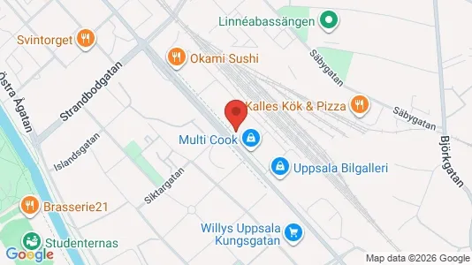 Lägenheter att hyra i Uppsala - kort over placeringen