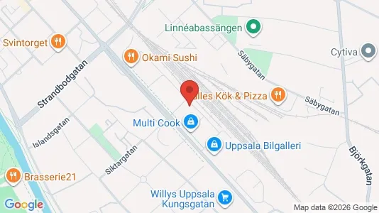 Lägenheter att hyra i Uppsala - kort over placeringen