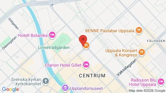 Lägenheter att hyra i Uppsala - kort over placeringen