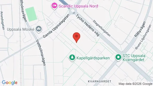 Lägenheter att hyra i Uppsala - kort over placeringen