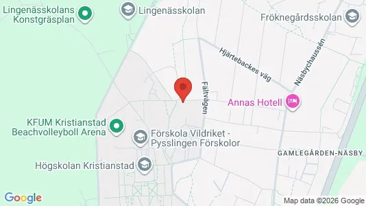Lägenheter att hyra i Kristianstad - kort over placeringen