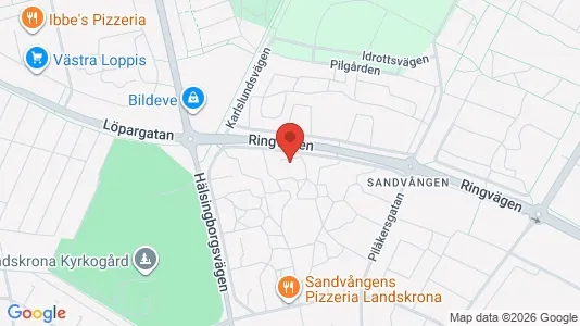 Lägenheter att hyra i Landskrona - kort over placeringen