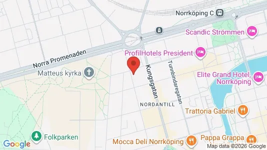 Lägenheter att hyra i Norrköping - kort over placeringen