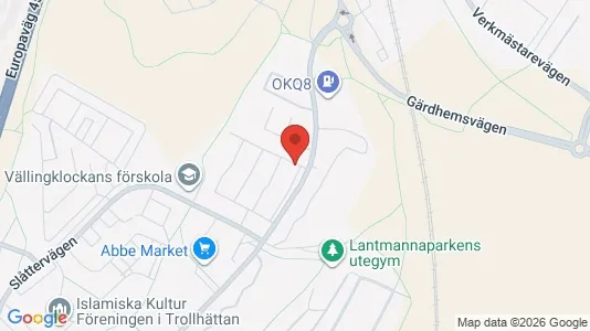Lägenheter att hyra i Trollhättan - kort over placeringen