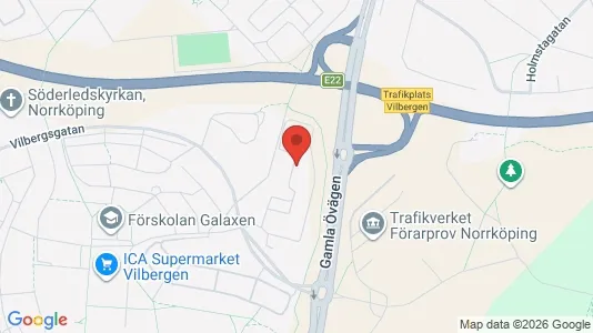 Lägenheter att hyra i Norrköping - kort over placeringen