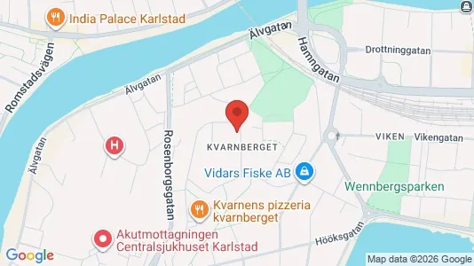 Lägenheter att hyra i Karlstad - kort over placeringen