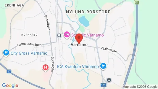 Lägenheter att hyra i Värnamo - kort over placeringen