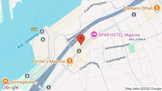 Lägenheter att hyra i Majorna-Linné - kort over placeringen
