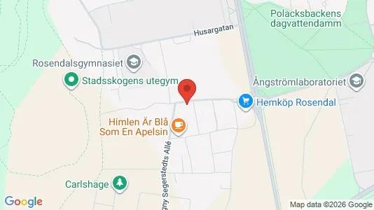 Lägenheter att hyra i Uppsala - kort over placeringen