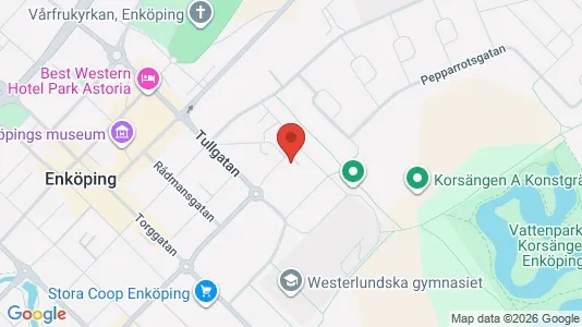Lägenheter att hyra i Enköping - kort over placeringen