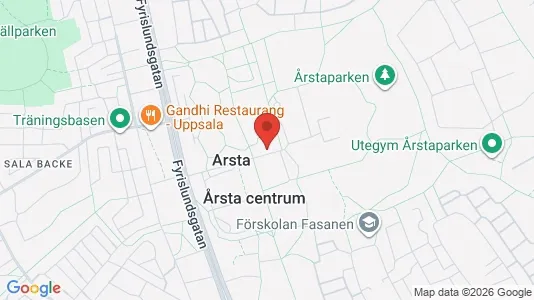 Lägenheter att hyra i Uppsala - kort over placeringen