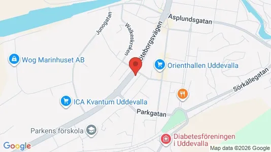 Lägenheter att hyra i Uddevalla - kort over placeringen