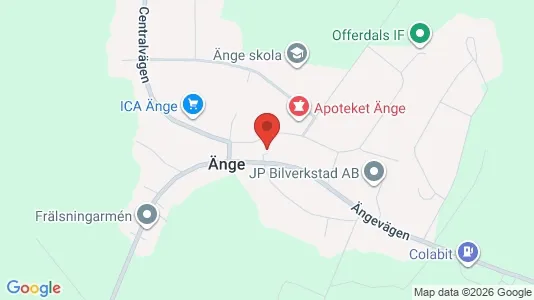 Lägenheter att hyra i Ånge - kort over placeringen