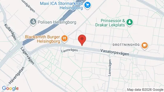 Lägenheter att hyra i Helsingborg - kort over placeringen
